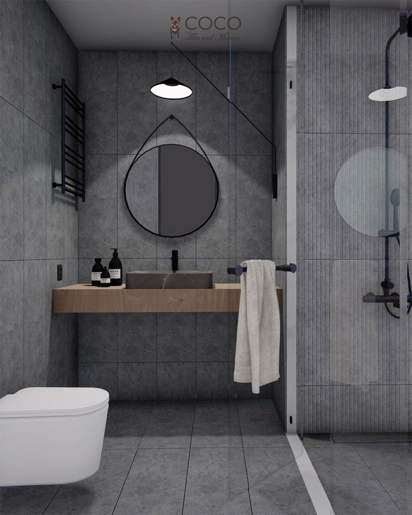 Zen Series - Grey Swirls Matte 300x800mm Porcelain Tile