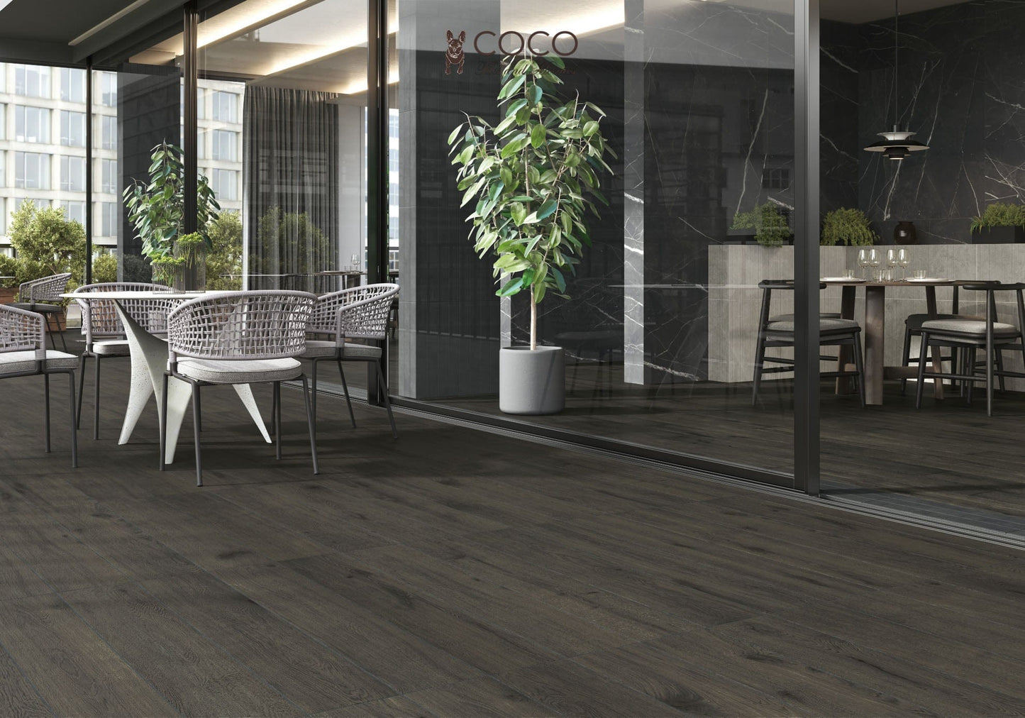 Grandeur Touch Series - Midnight Oak Matt 200x1200mm Porcelain Tile