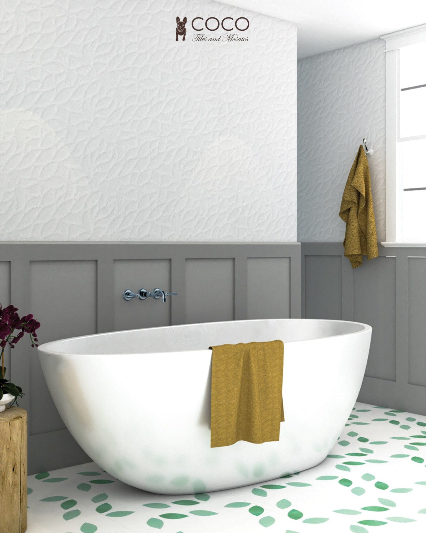 Minimalist Muse Series - Salt Plains White Satin 300x600mm Ceramic Tile