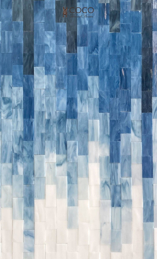 Depths of Blue Mosaic Mural