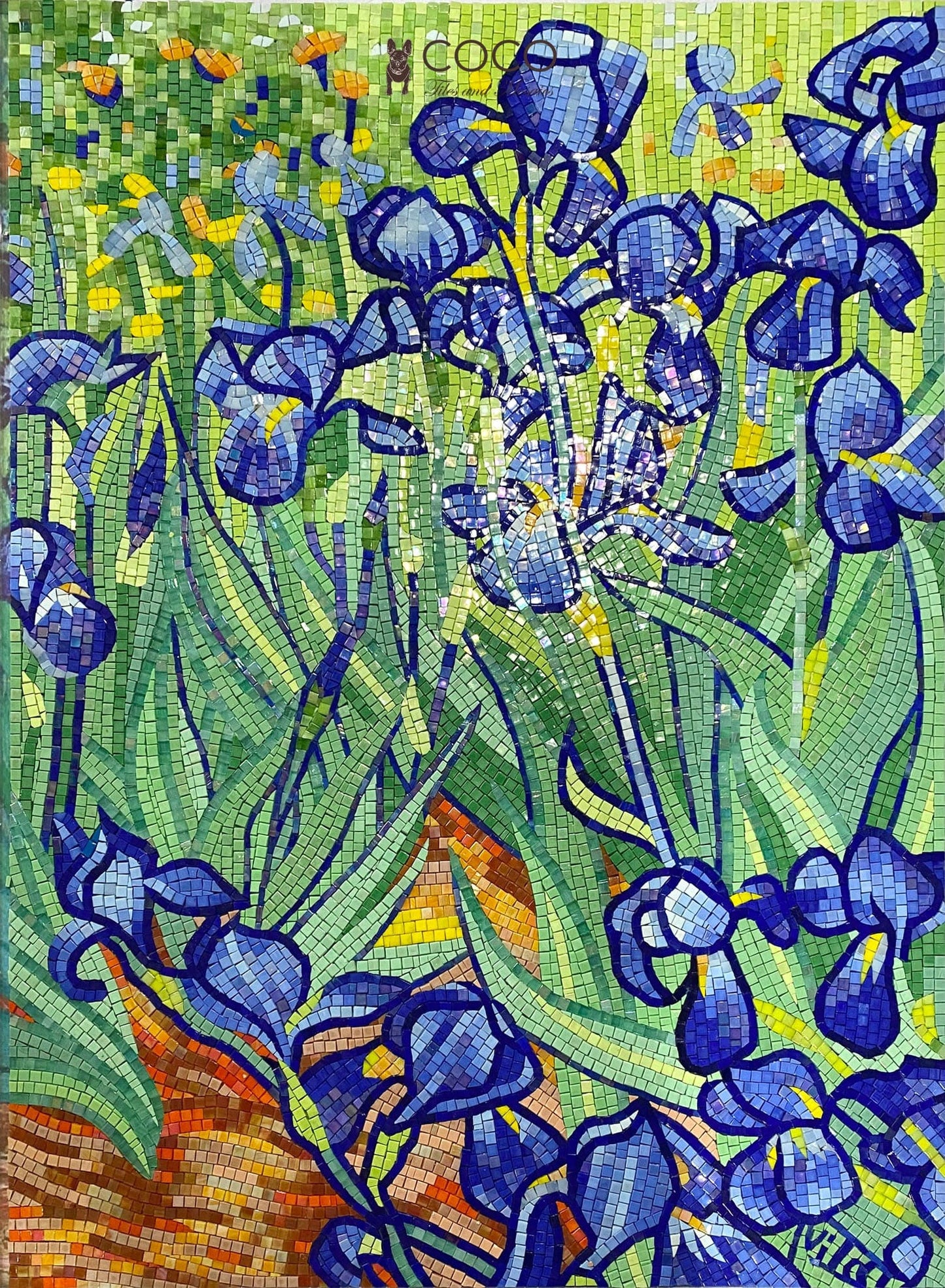 Floral Impression Mosaic Tile