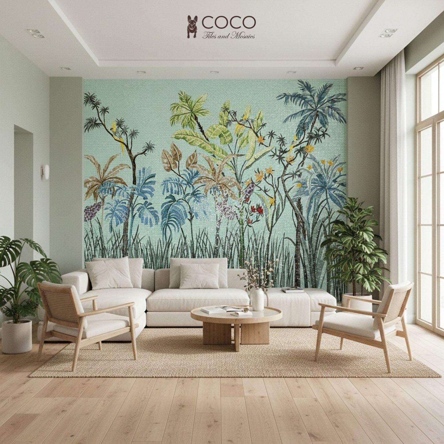 Eden in Tiles Glass Mosaic