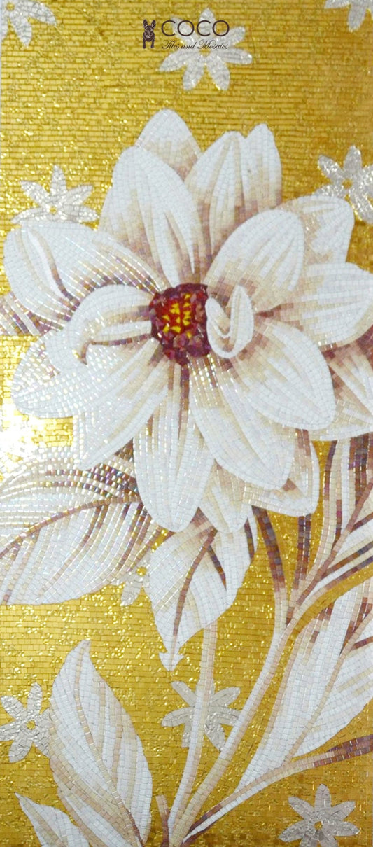 Floral Radiance Wall Mosaic Tile