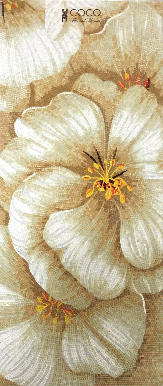 Golden Petals Mosaic Art