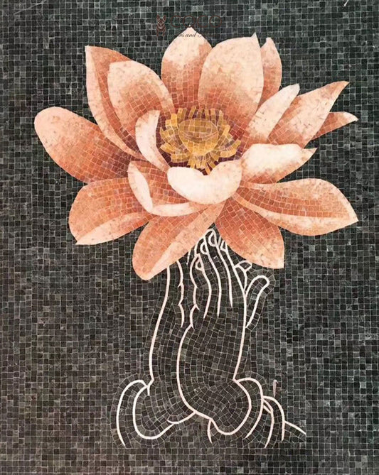 Enlightened Touch (B) Stone Mosaic Art