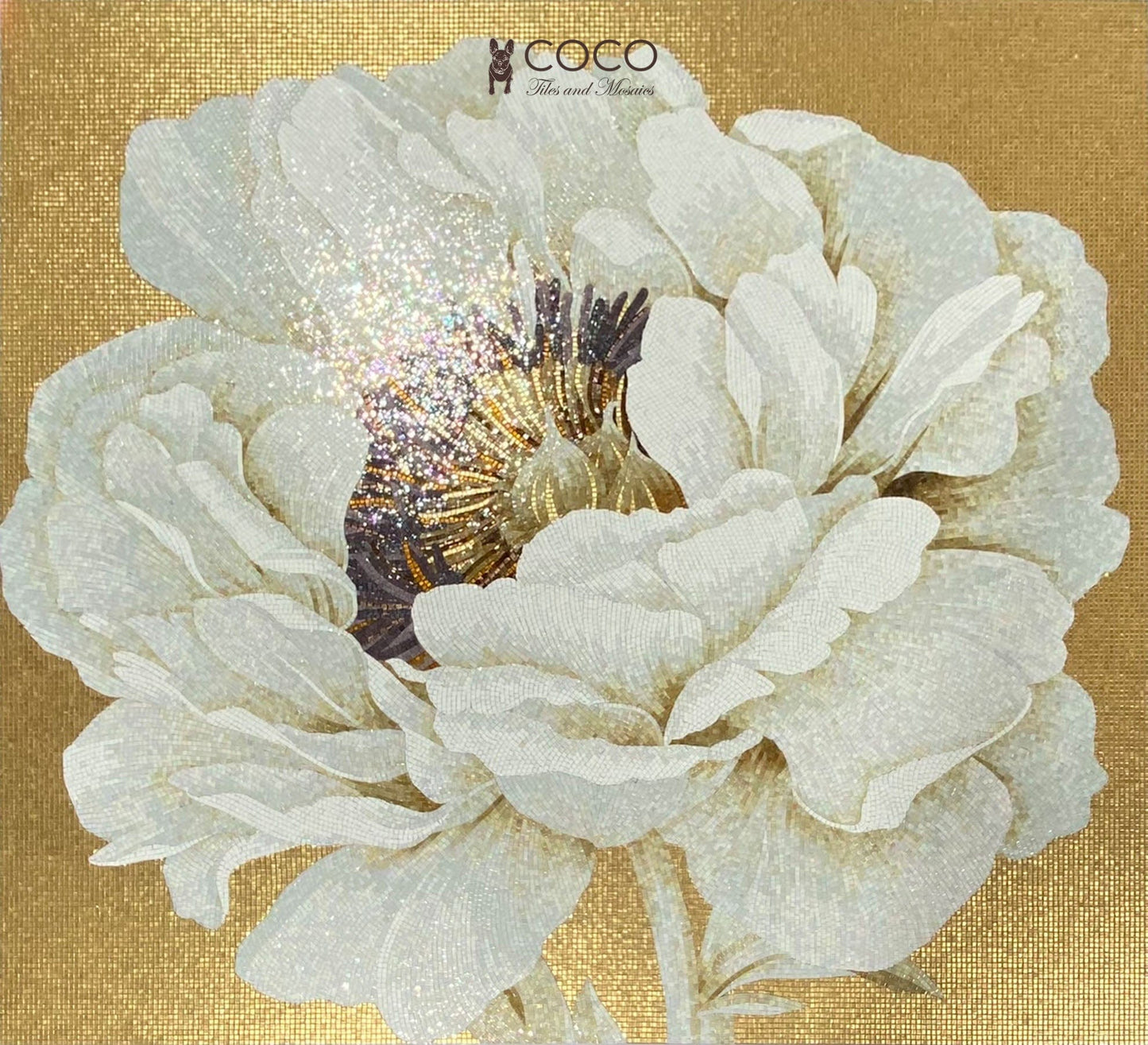 Luminous Peony Artistic Mosaic