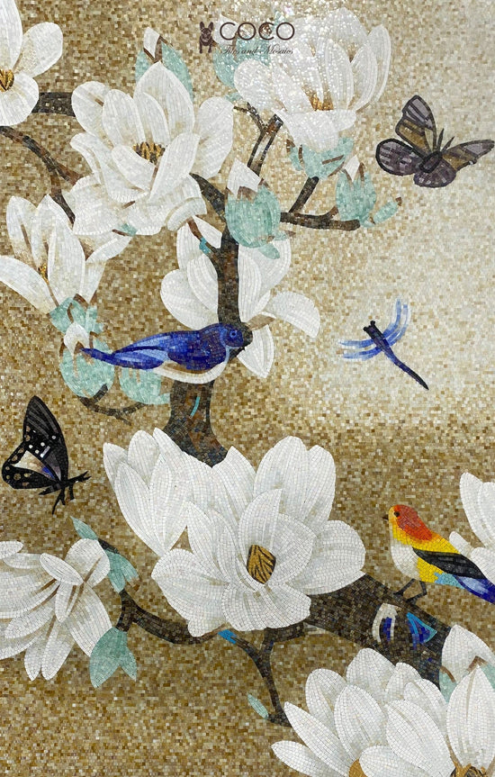 Magnolia Mingle Mosaic Art