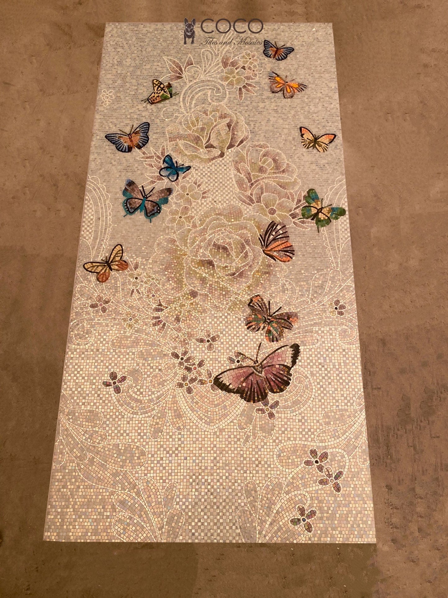 Fields of Butterflies Mosaic Art