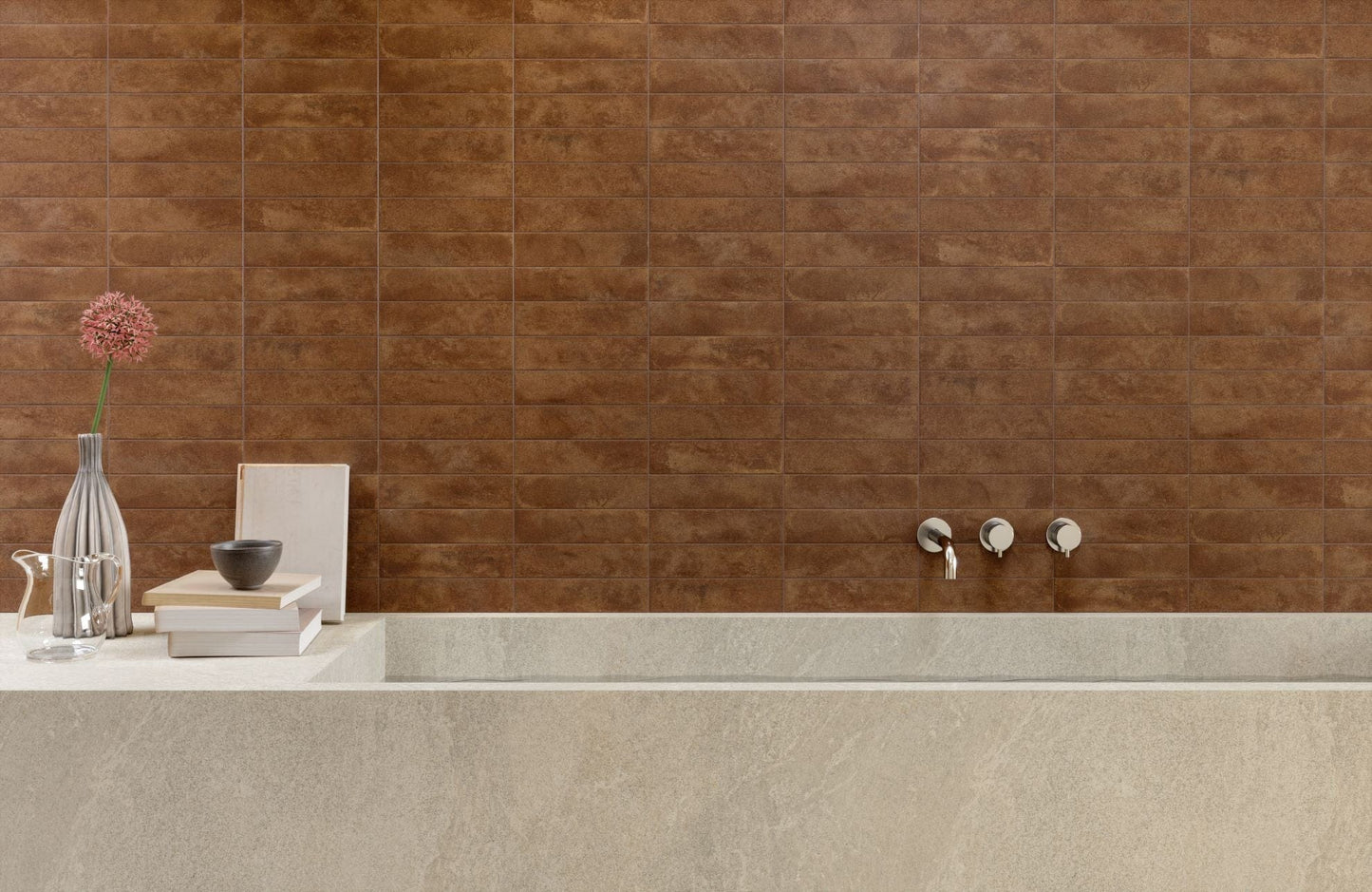 Fire & Earth Series - Bronzed Ember Matte 60x240mm Porcelain Tile