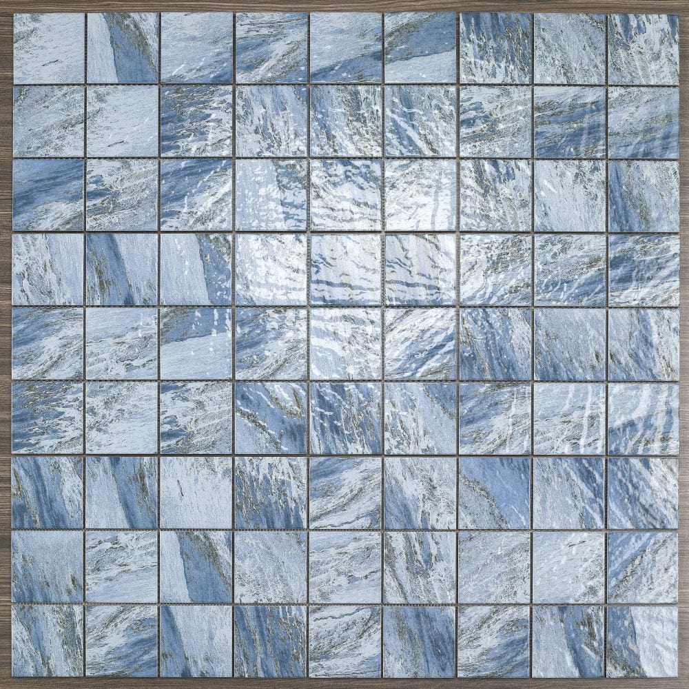 CoCo & Breezy Series - Greek Islands Gloss 97x97mm Porcelain Mosaic Pool Tile