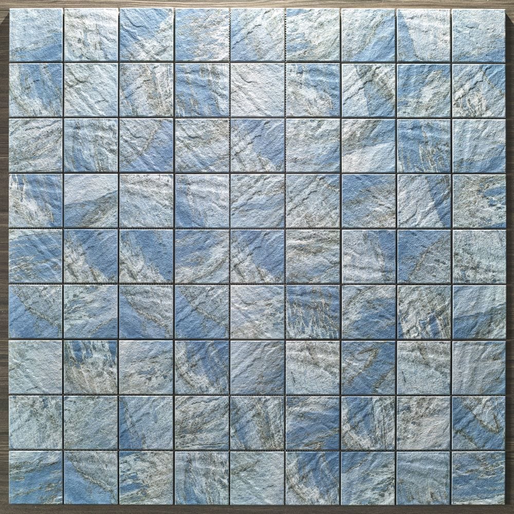 CoCo & Breezy Series - Shallow Sea Matte 97x97mm Porcelain Mosaic Pool Tile