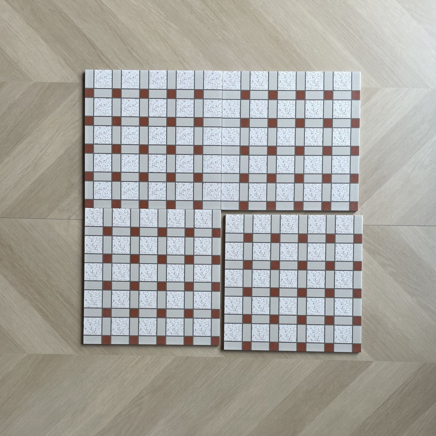 Retro Metro Series - Yesterday (Red) Satin 300x300mm Ceramic Tile