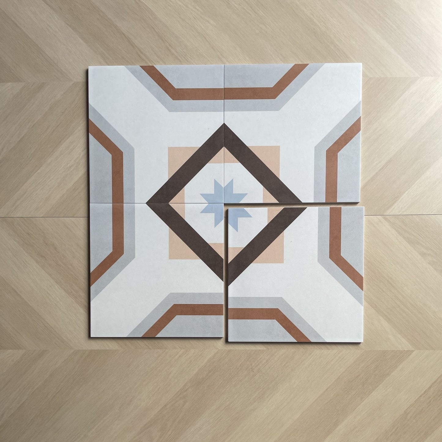 Geometry Bohemian Series - A Touch of Class Satin 300x300mm Ceramic Tile