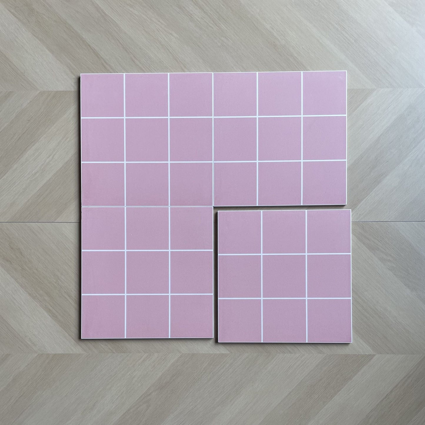 Pink Lovers Series - Shy Smile Story Satin 300x300mm Ceramic Tile
