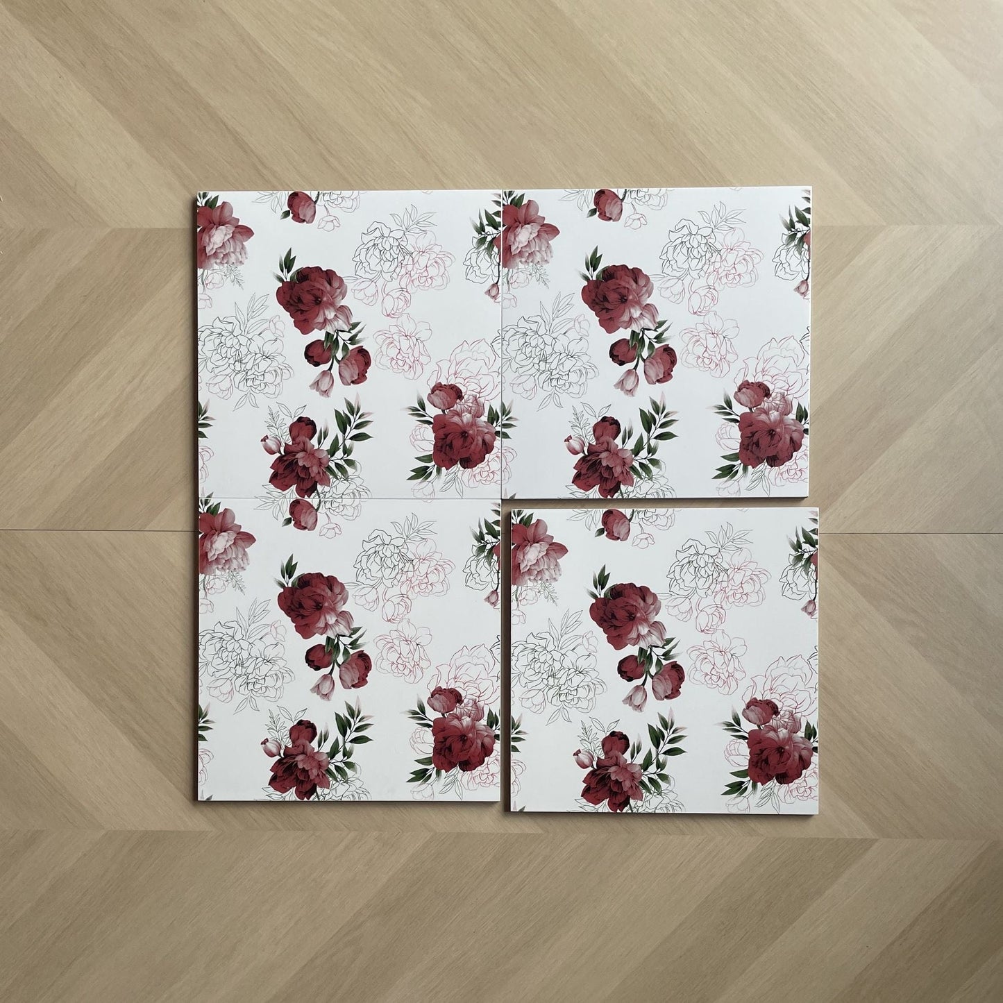 Red Room Series - Follow Your Heart Satin 300x300mm Ceramic Tile