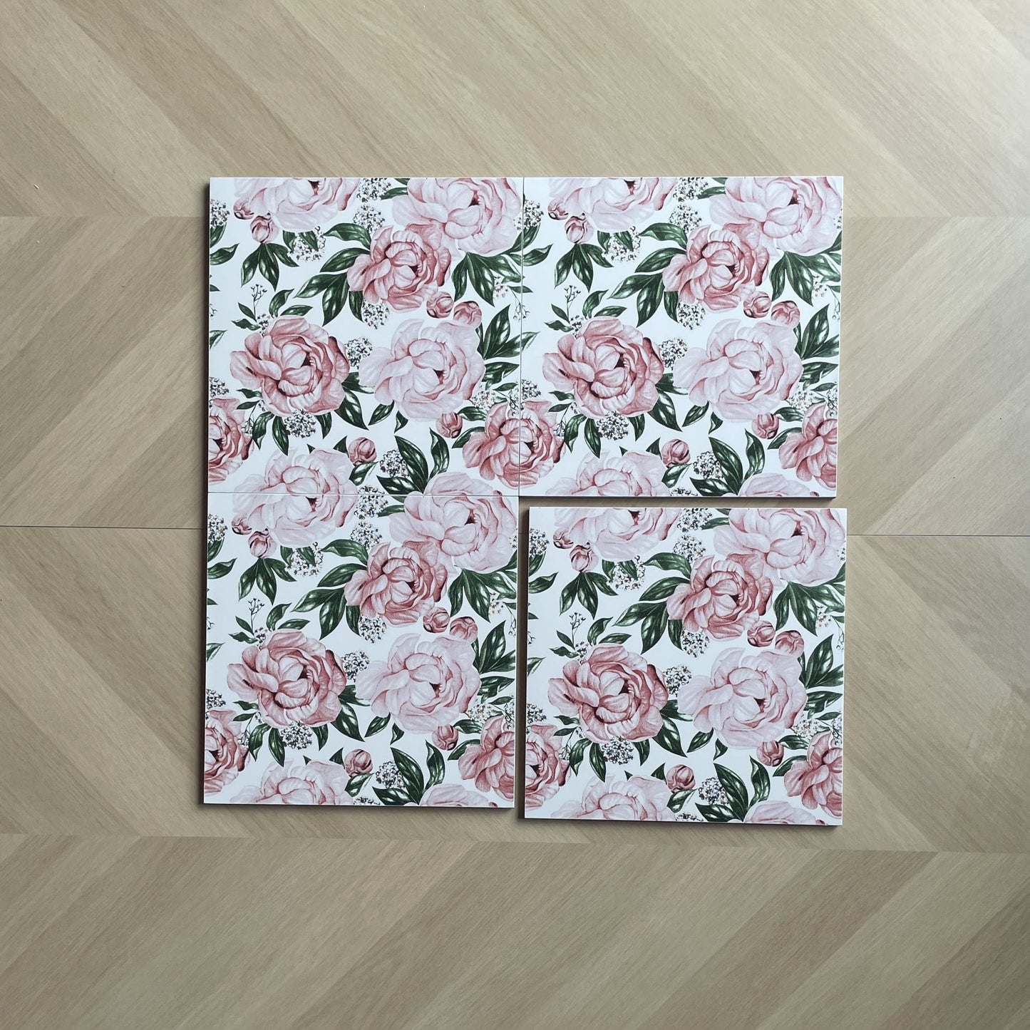 Red Room Series - Queen of Bloom Satin 300x300mm Ceramic Tile