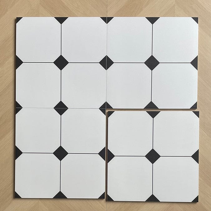 Metro Mod Series - Noir Quad Satin 400x400mm Porcelain Tile