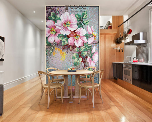 Artistic Mosaic - Giant Flowers - Pink Lovers