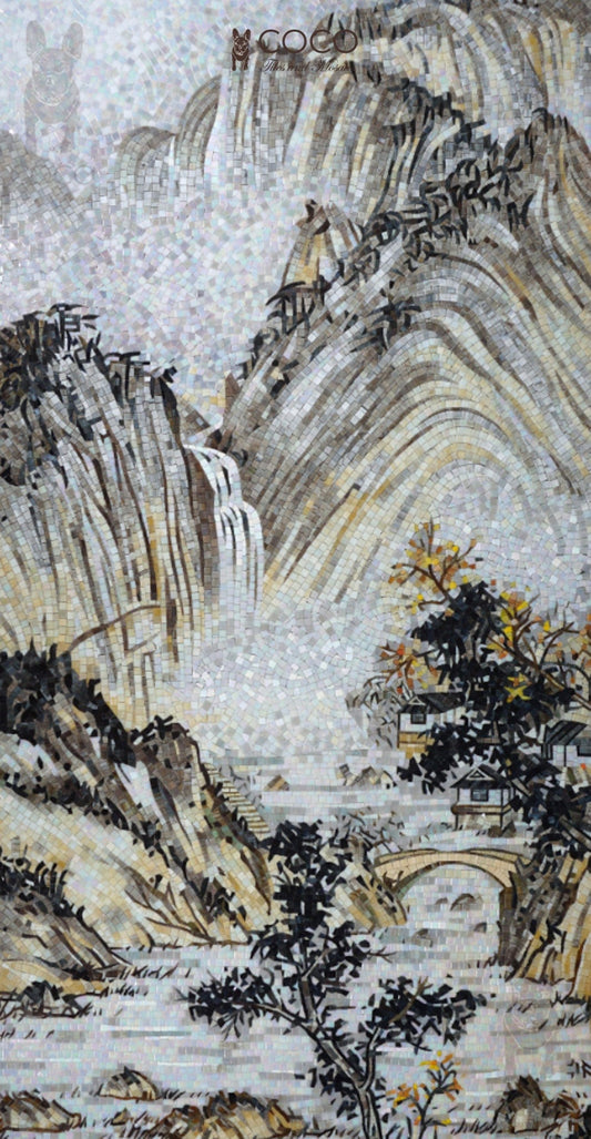Artistic Mosaic - Mountain - Side Village