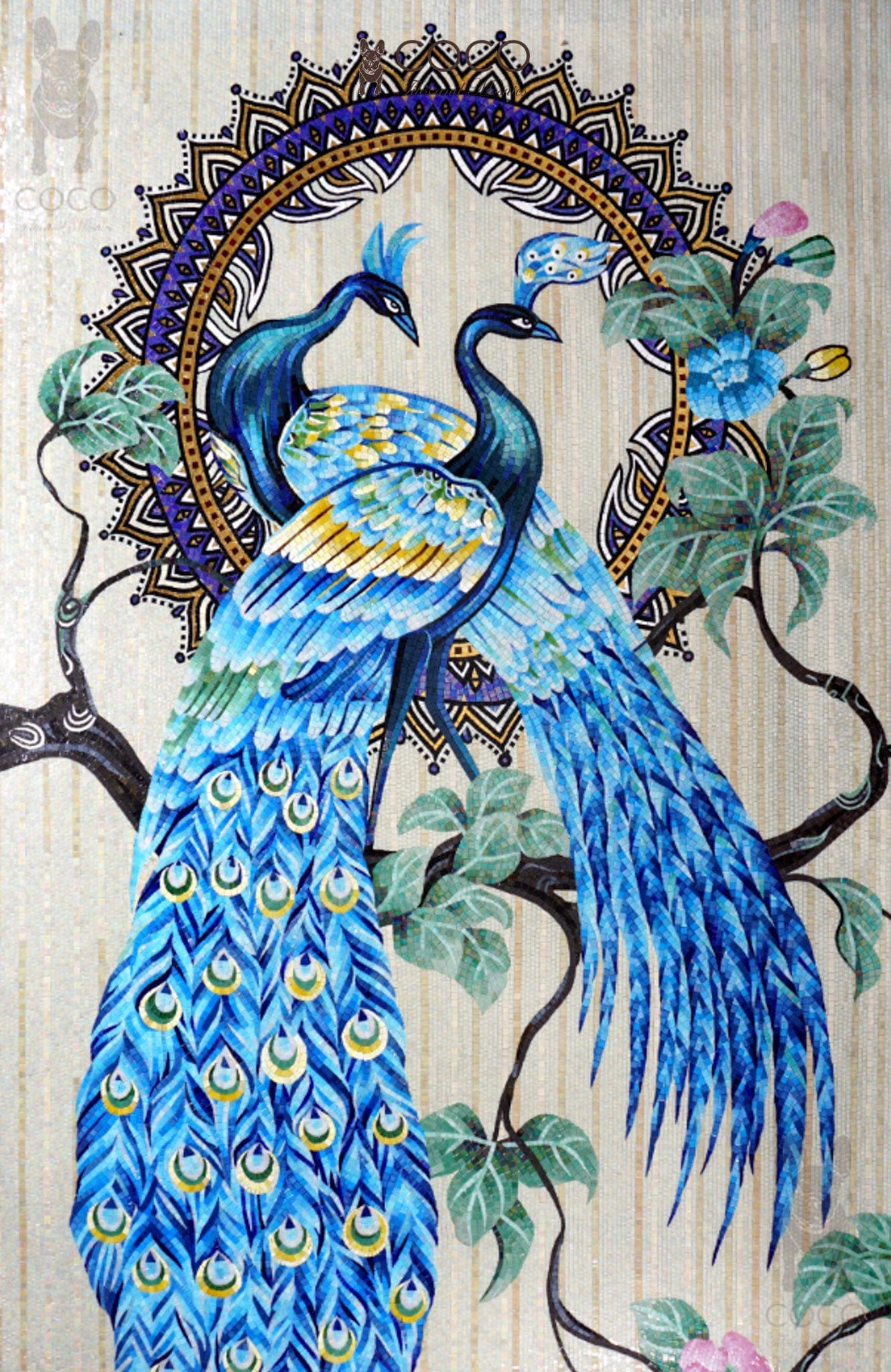 Artistic Mosaic - Peacock - With You For An Eternity