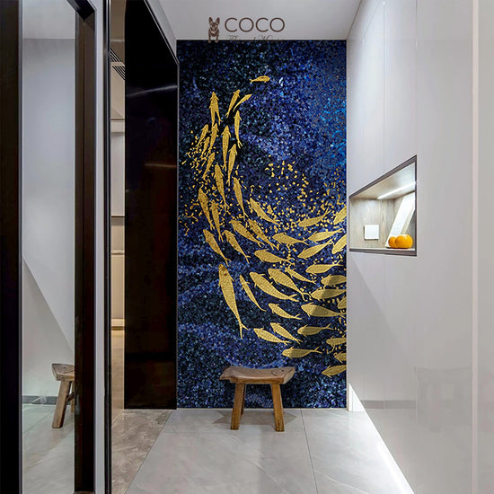 Artistic Mosaic - Goldfish - A Symbol of Good Luck