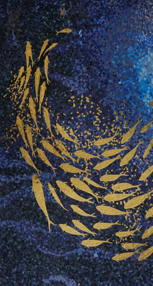 Artistic Mosaic - Goldfish - A Symbol of Good Luck