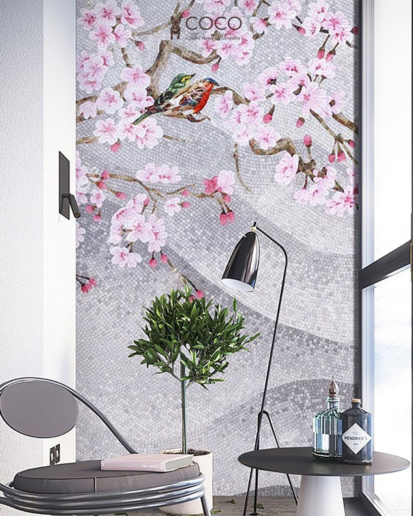 Artistic Mosaic - Botanical Fantasy - Love Pair