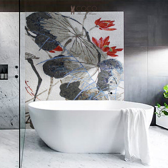 Artistic Mosaic - Botanical Fantasy - Ethereal Lotus