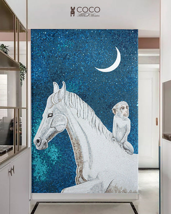 Artistic Mosaic - Horse & Monkey