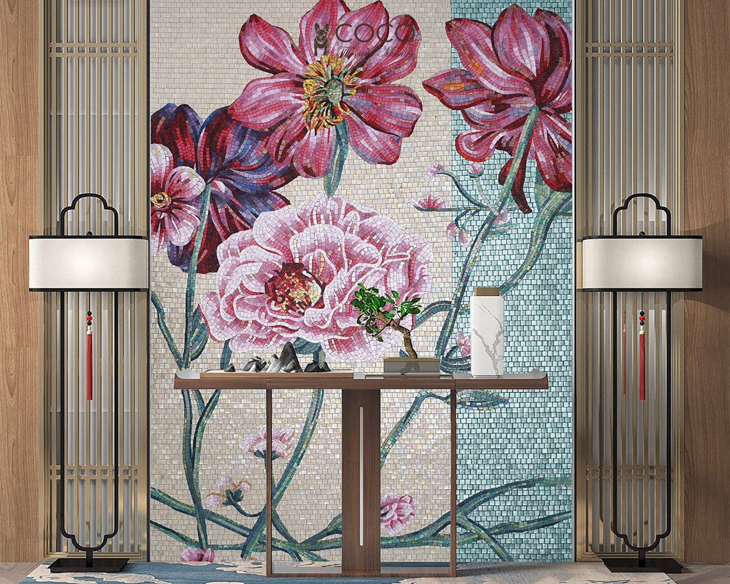 Mosaic Art - Giant Flowers - A World Of Beauty