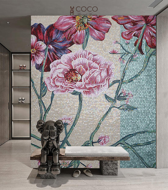 Mosaic Art - Giant Flowers - A World Of Beauty