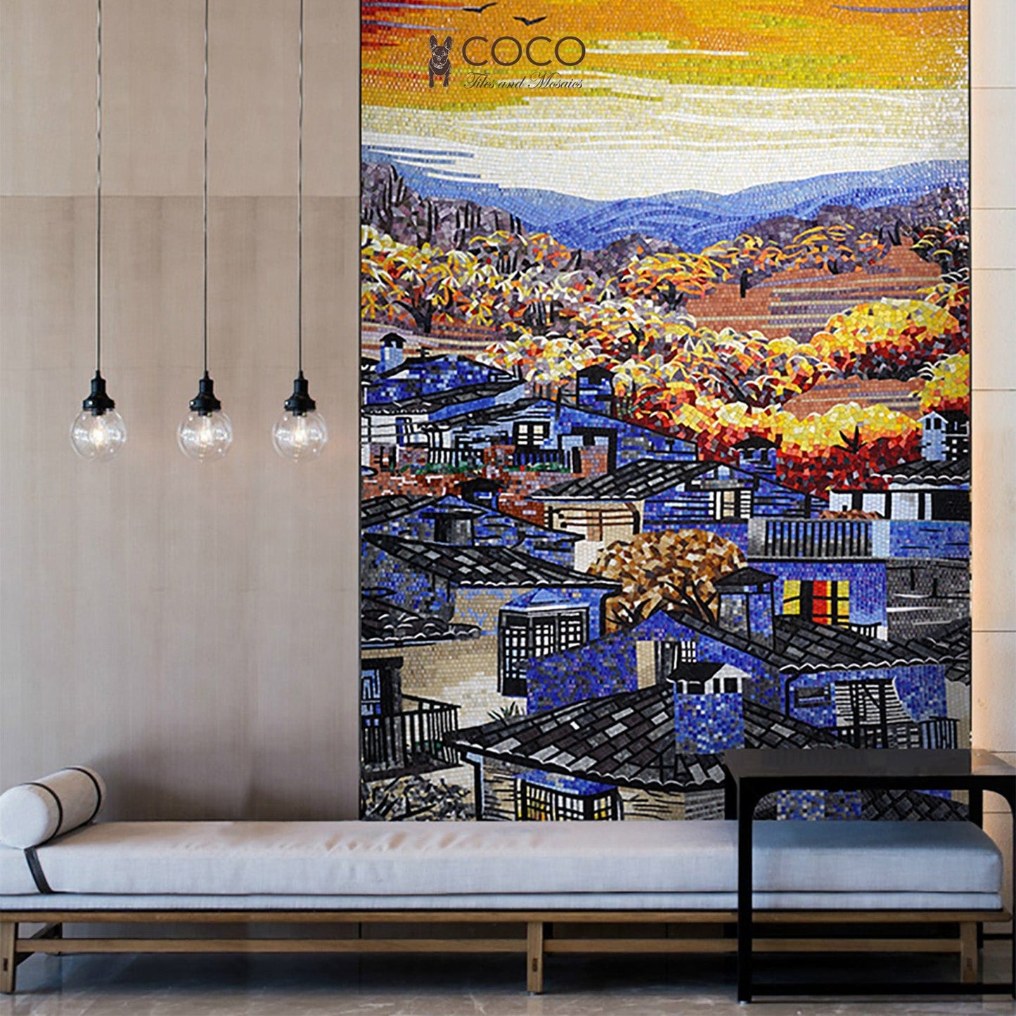 Mosaic Art - Picturesque Town