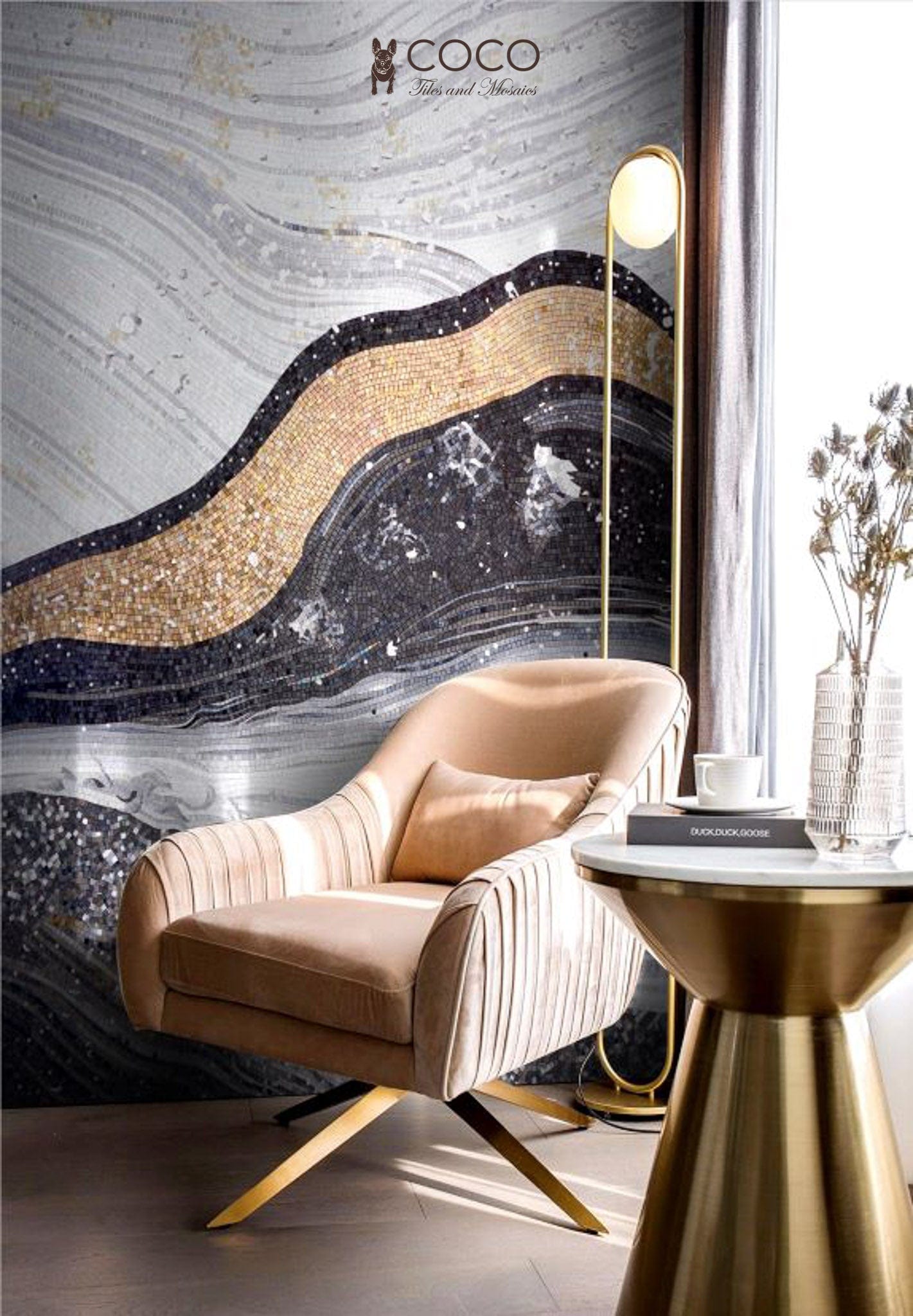 Artistic Mosaic - Abstract - River of Gold