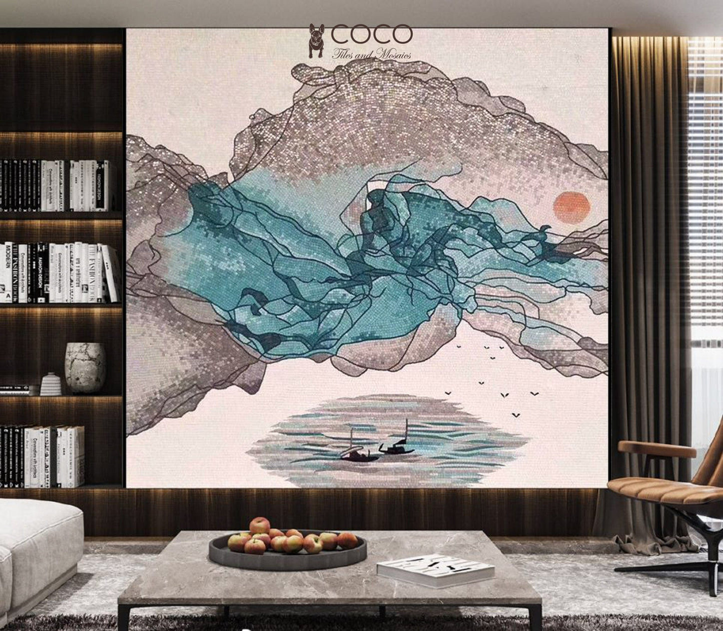 Artistic Mosaic - Landscape- Morning Sea Valley
