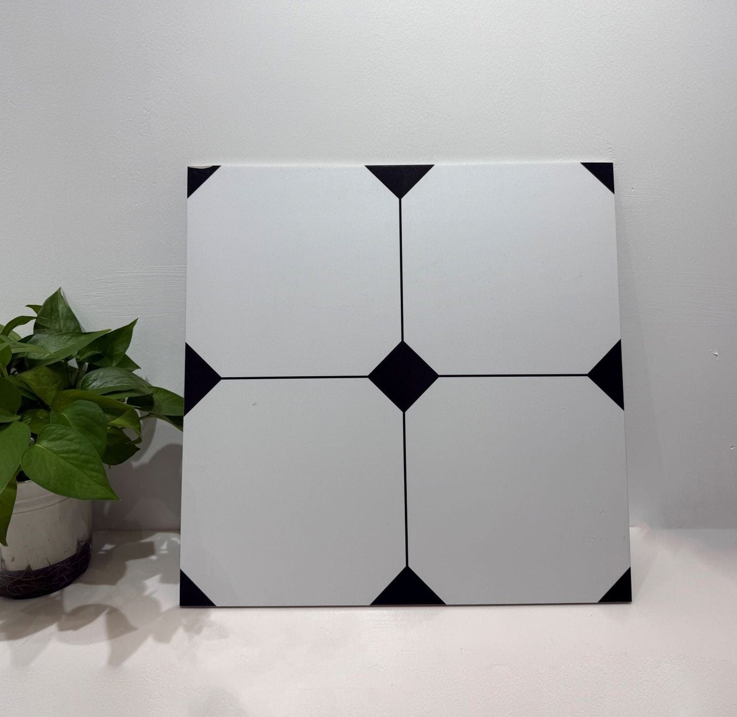 Metro Mod Series - Noir Quad Satin 400x400mm Porcelain Tile