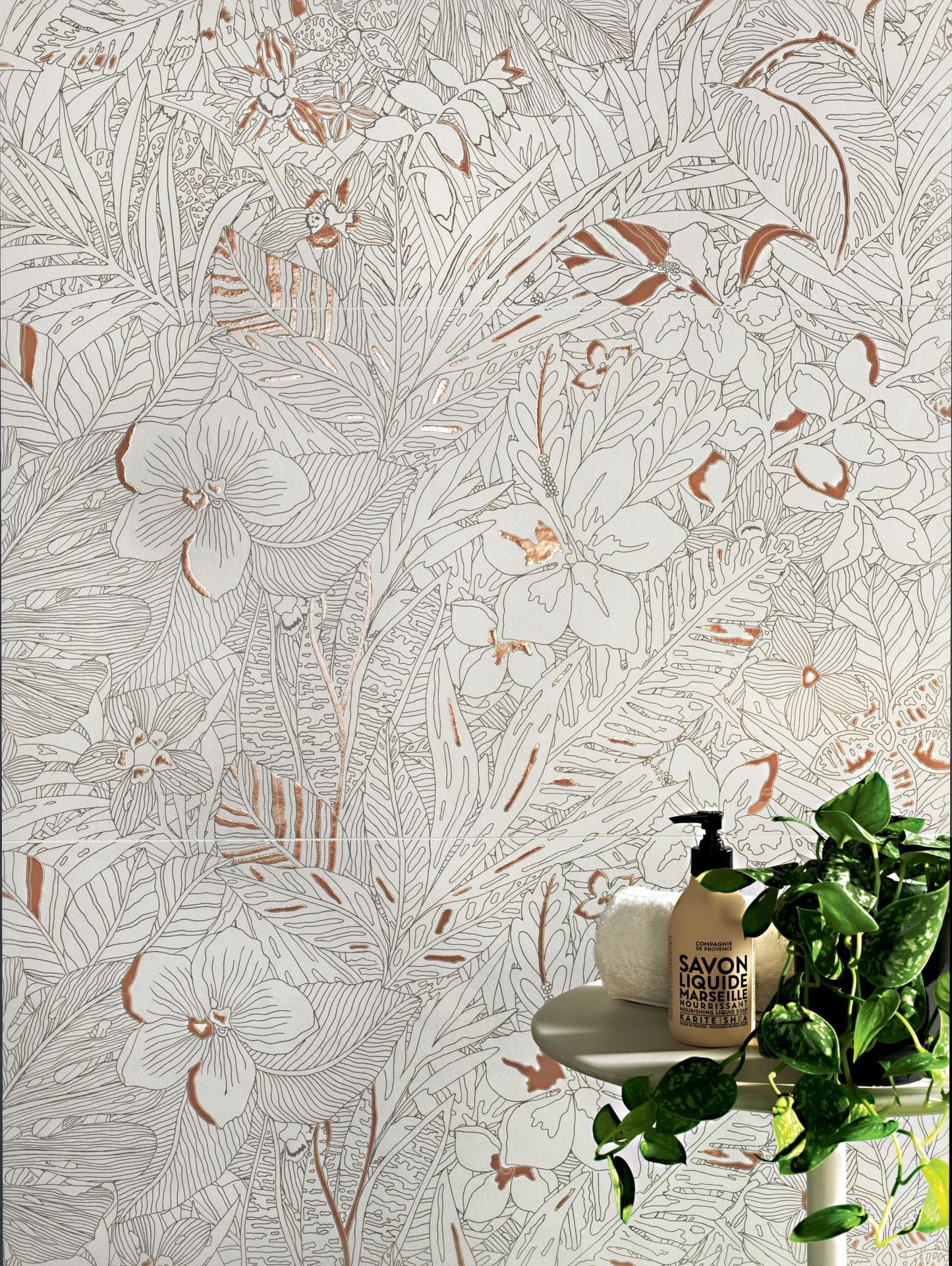 Wonderland Series - Coral Jungle Satin 500x1200mm Ceramic Tile