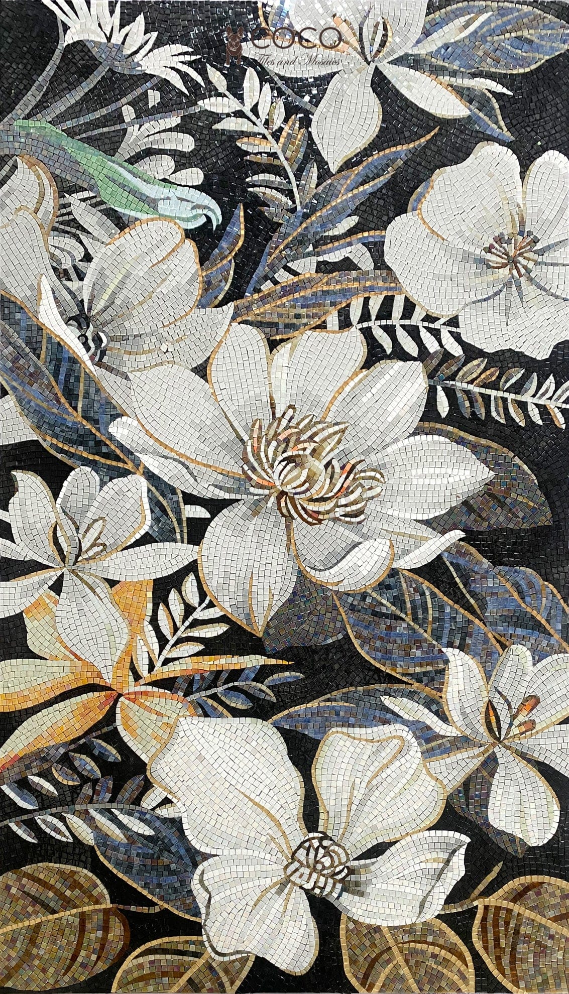 Shadows & Petals Mosaic Tile