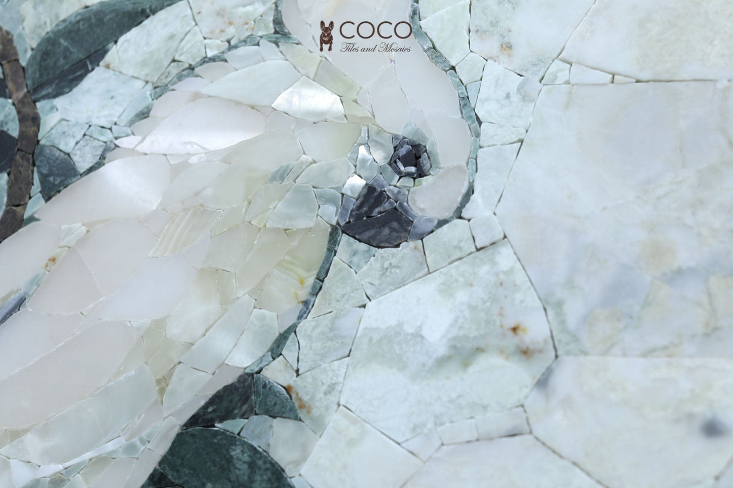 Cockatoo in Bloom Stone Mosaic