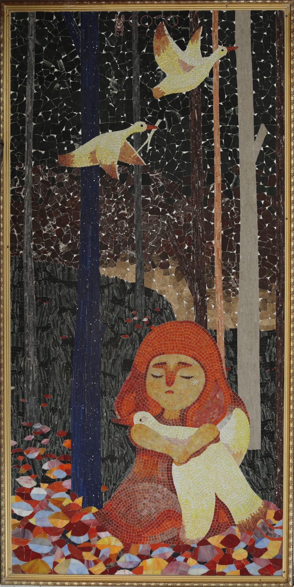 Heart of the Woods Glass Mosaic Stone Mosaic Mural