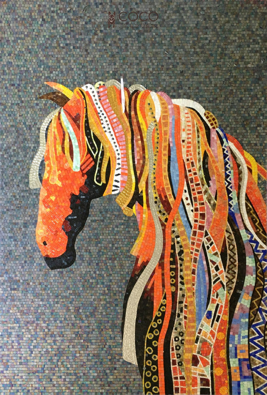 Mosaic Mustang Wall Art