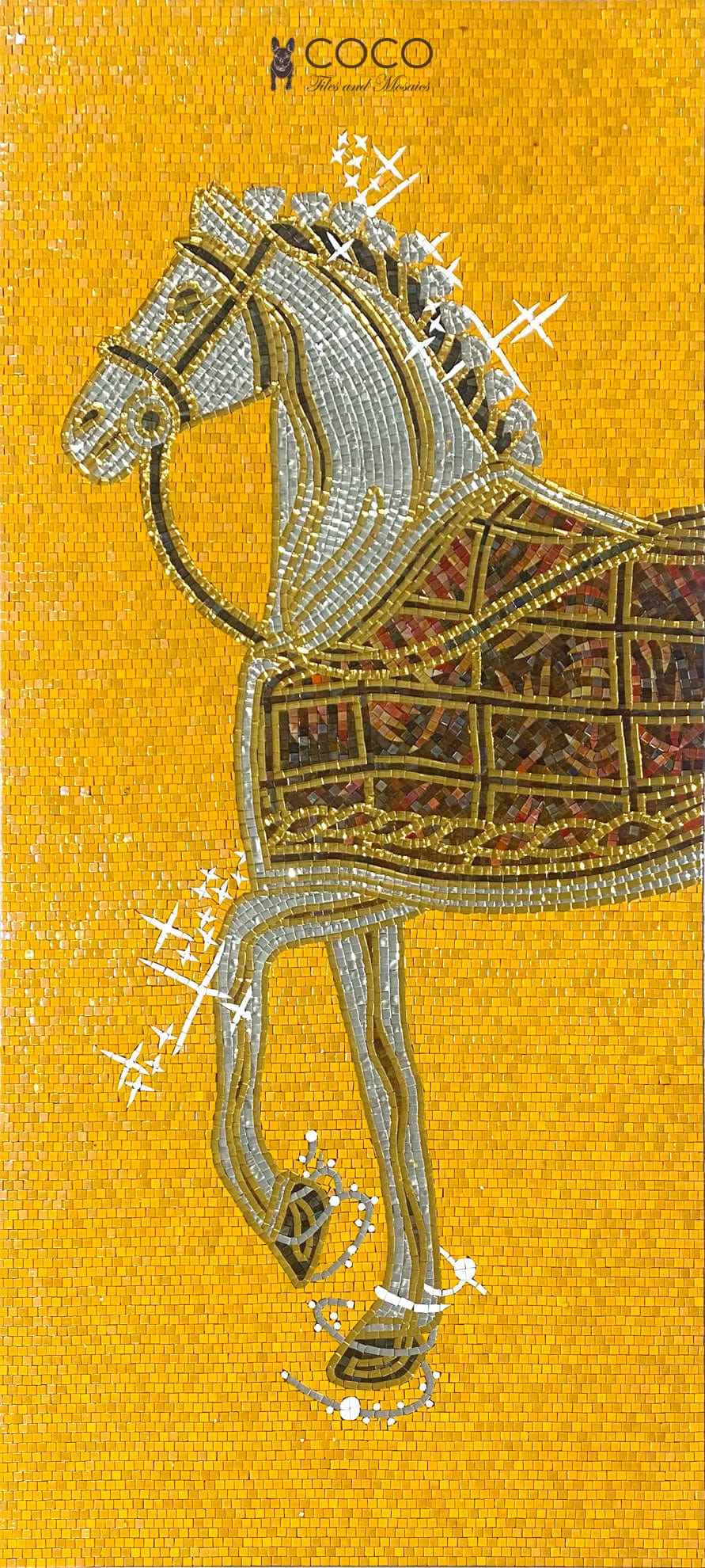 Starlit Stallion Mosaic Mural