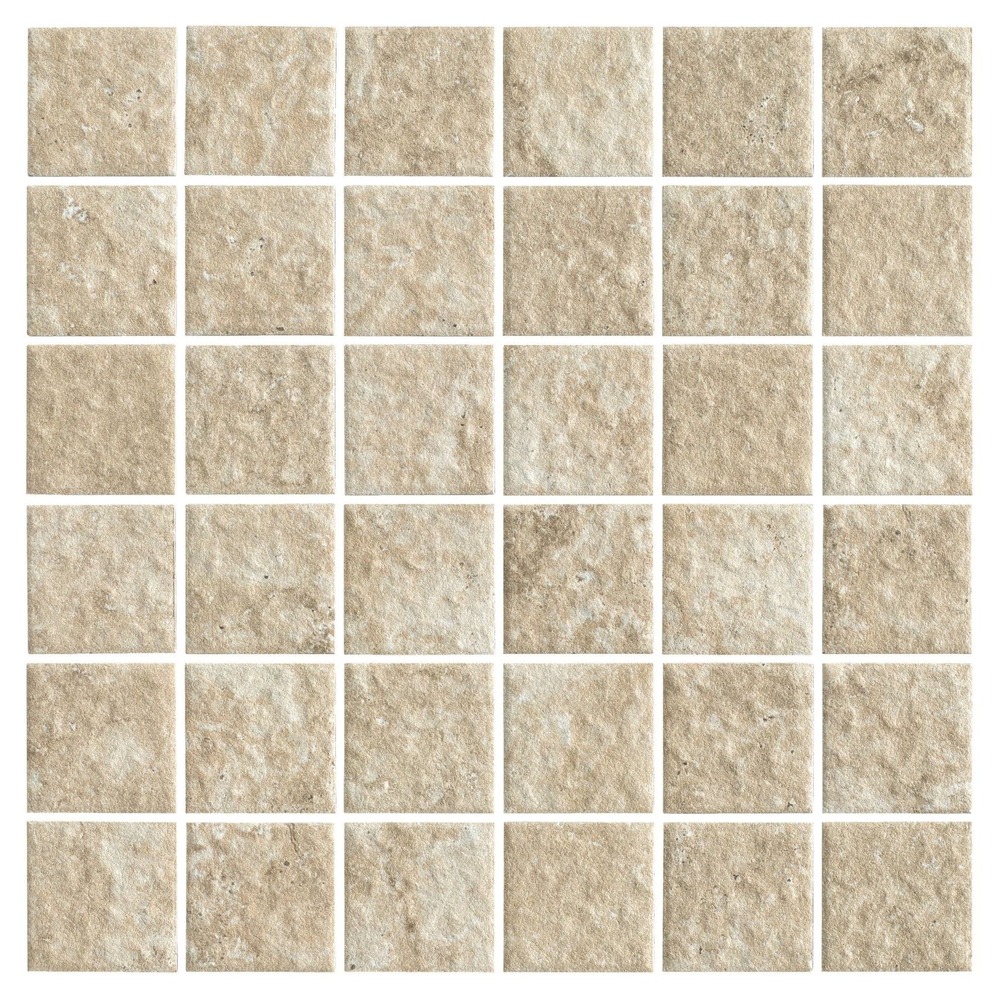 Hidden Gem Series - Beige Naturale Matte 48x48mm Mosaic Tile