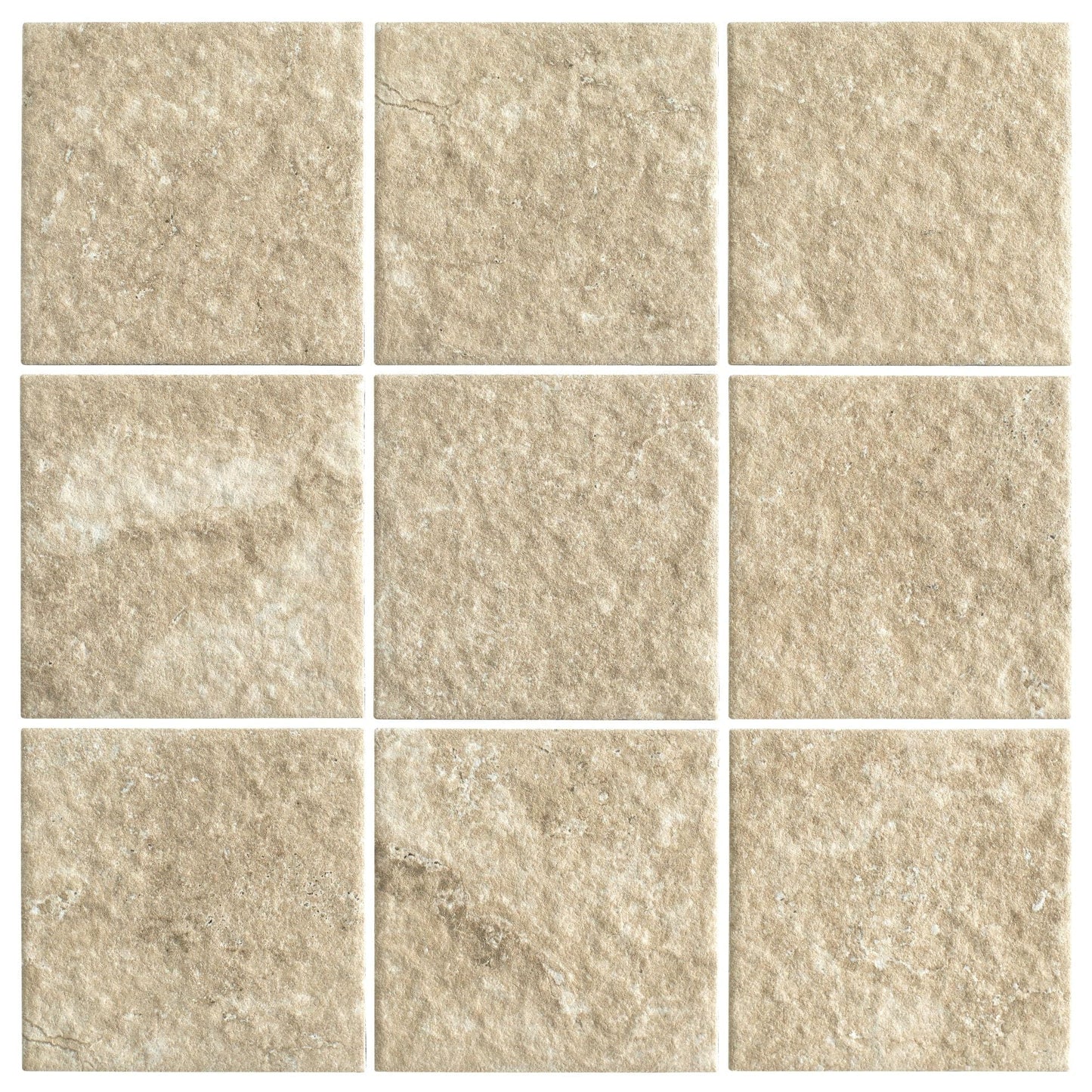 Cut Sample - Hidden Gem Series - Beige Naturale 97x97mm Mosaic Tile (Cut Size: Approx. 194x291 mm)