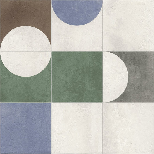 Blend Series - Geo Art Natural 592x592mm Porcelain Tile