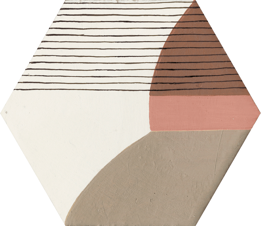 KaleidoCraft Series - Earthen Village Natural 250x290mm Hexagon Porcelain Tile