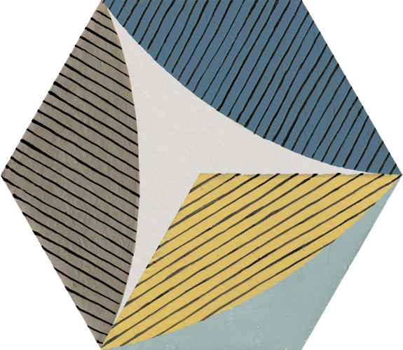 KaleidoCraft Series - Ocean Whisper Natural 250x290mm Hexagon Porcelain Tile