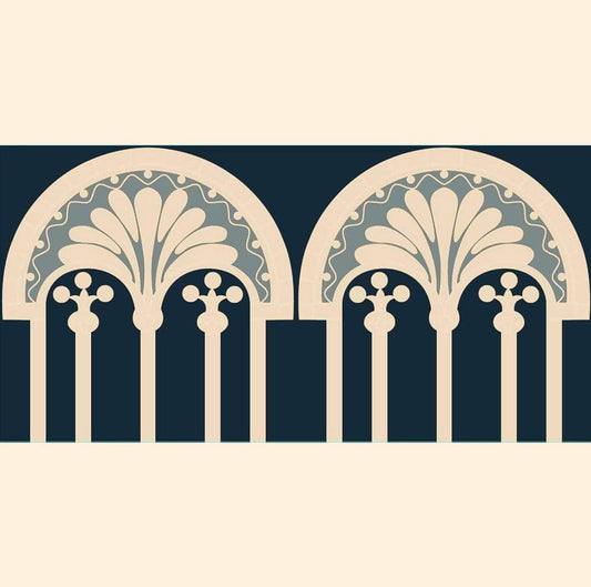 Art Nouveau Series - Arch of Echoes Satin 150x300mm  Ceramic Tile