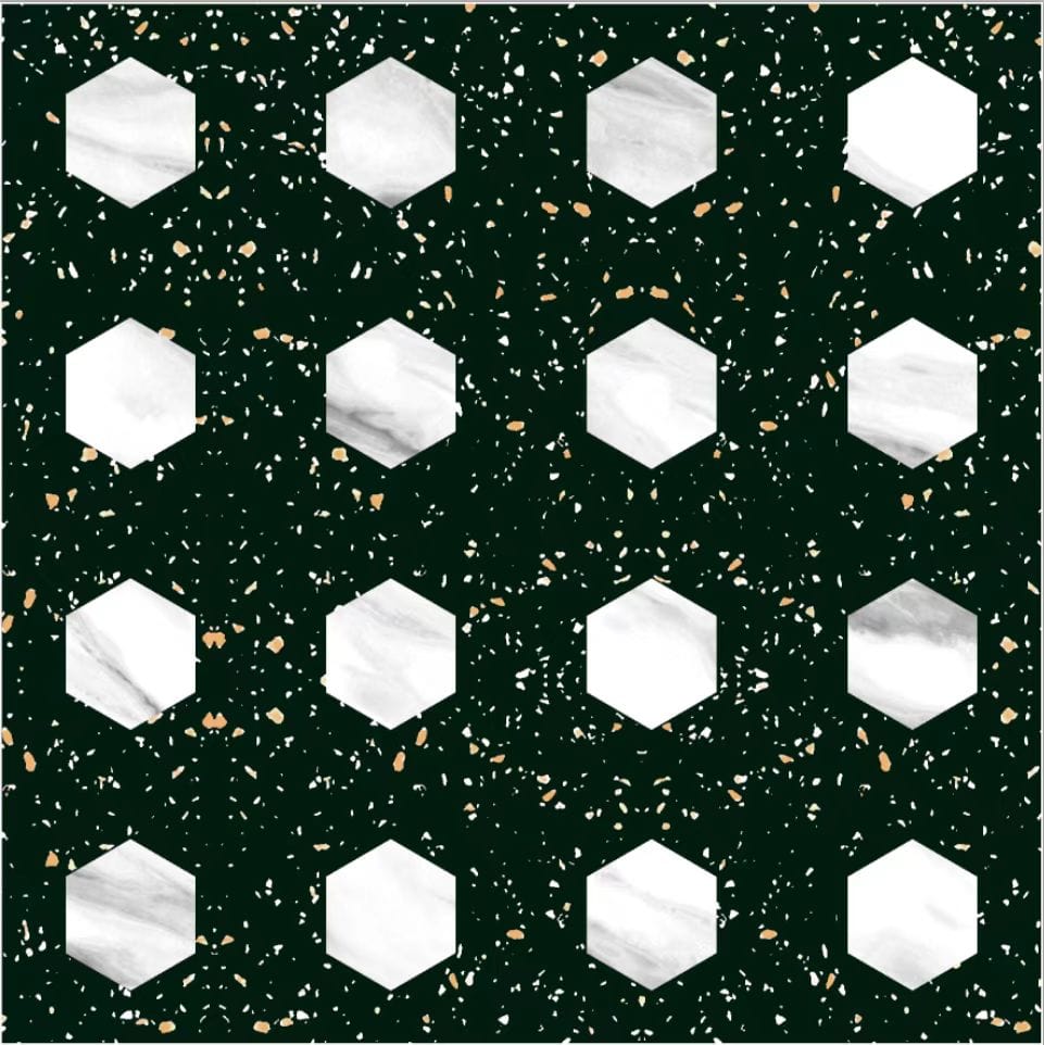 Living Style Series - Black Magic Satin 300x300mm Ceramic Tile