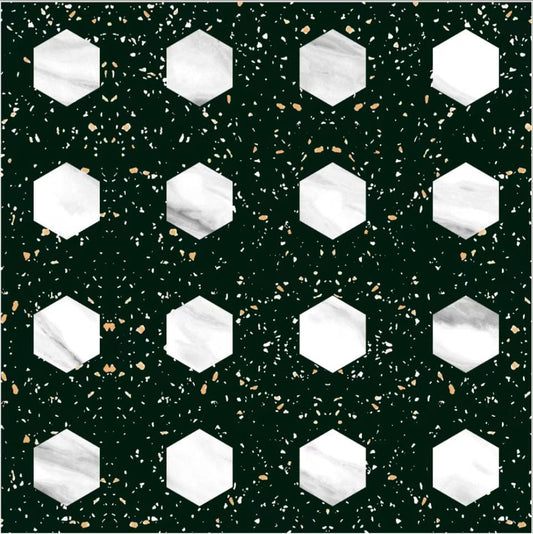 Living Style Series - Black Magic Satin 300x300mm Ceramic Tile