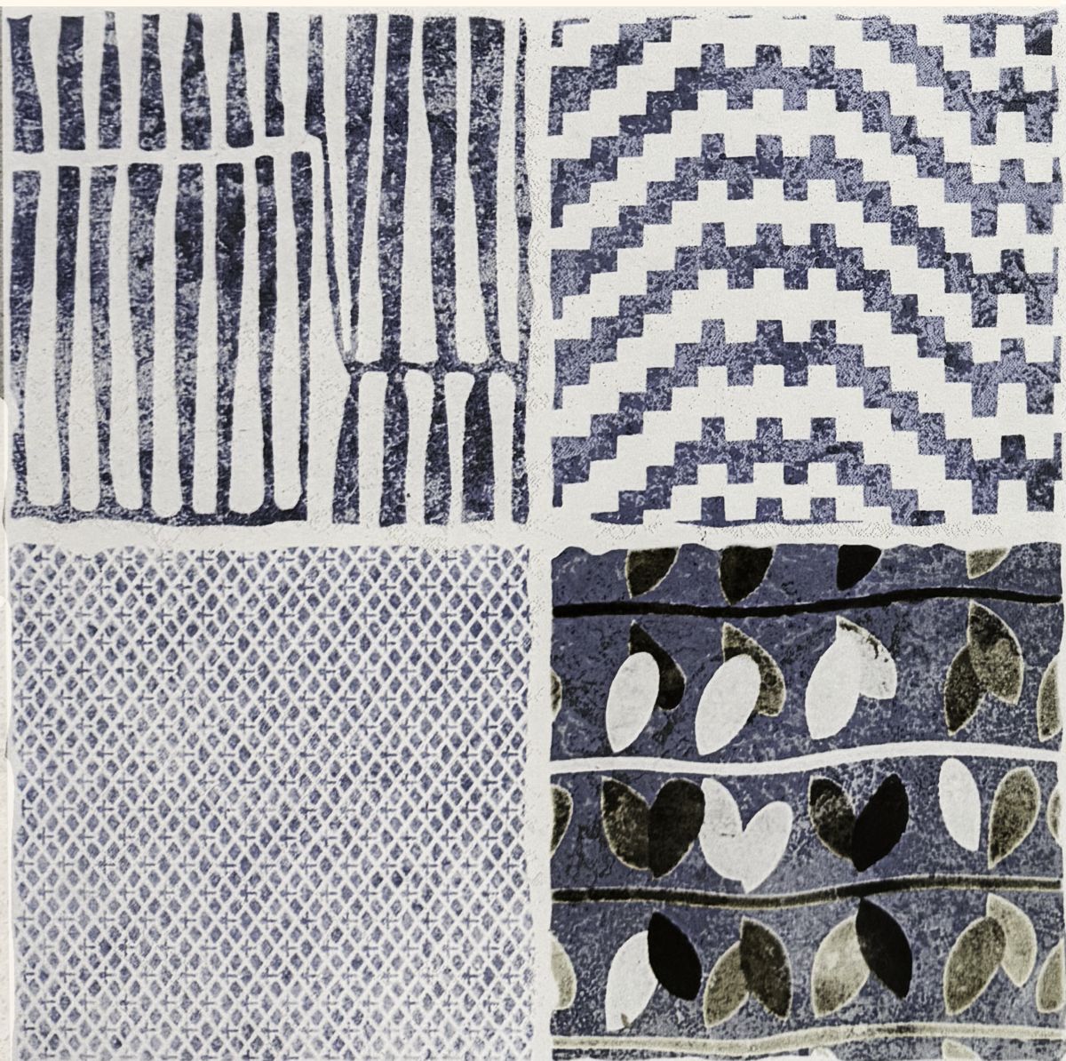 Full-Size Sample - Geometry Bohemian Series - Magic Symbols Seaside 300x300mm Ceramic Tile